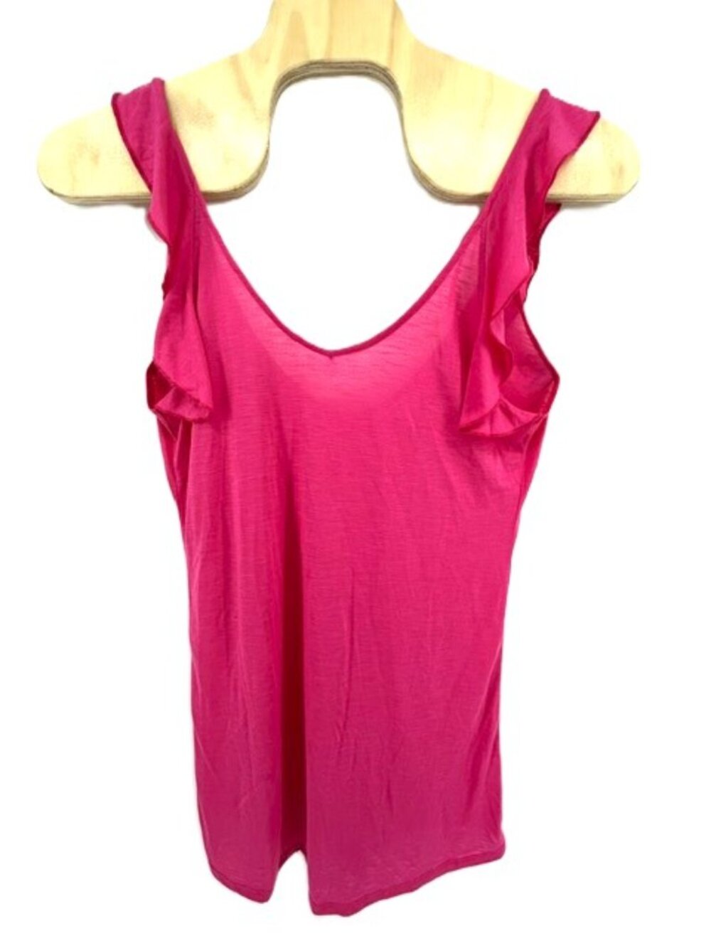 Venus Swim Coverup Sun Dress Large V-neck Front and Back Ruffles Solid Pink